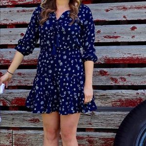 Navy Blue floral dress